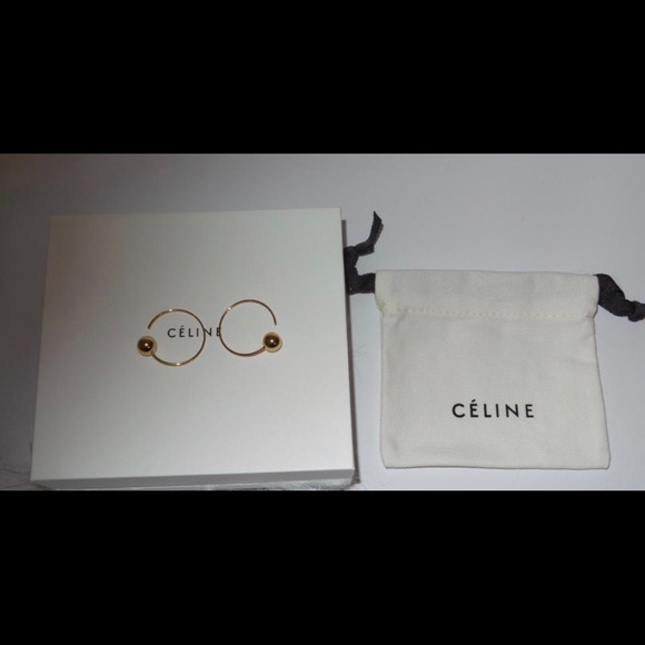 Celine Phoebe Philo Céline DOT SMALL HOOP EARRINGS